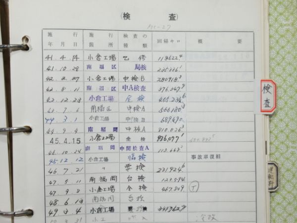 電車履歴簿「クモハ 475-27」