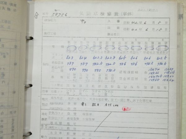 気動車車体履歴簿「キハ 58-756」