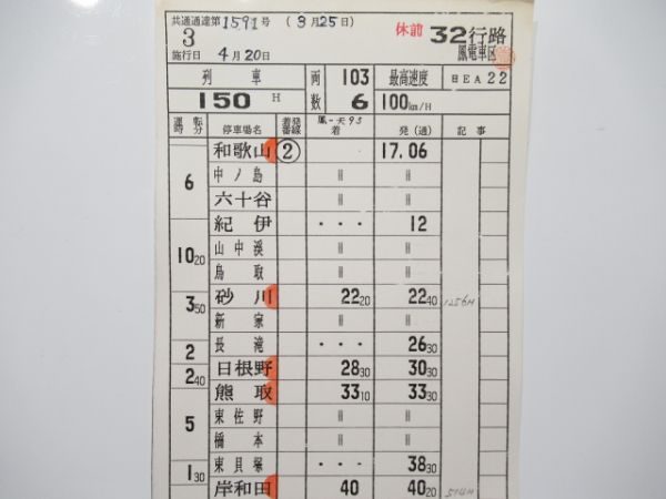鳳電車区　休前32行路「103系」