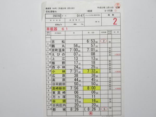 吉松運輸センター 8-1行路 揃い