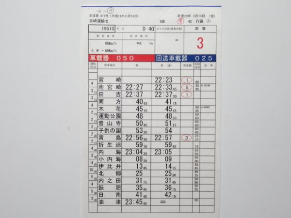 宮崎運輸センター 変42行路 揃い (D 40)