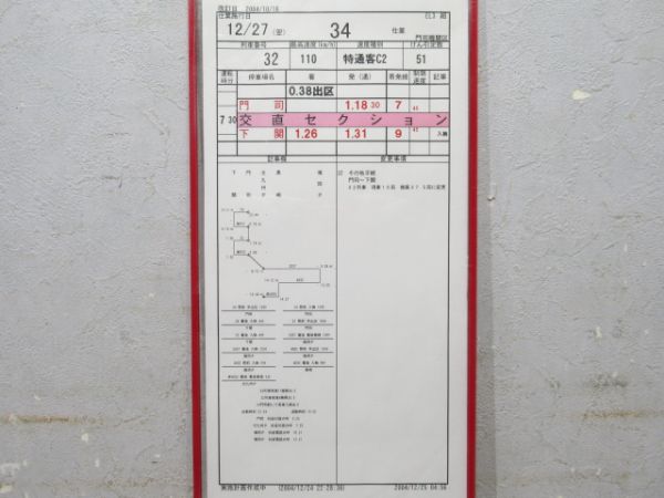 門司機関区 EL 34仕業 4枚組 揃い (彗星・なは・あかつき)