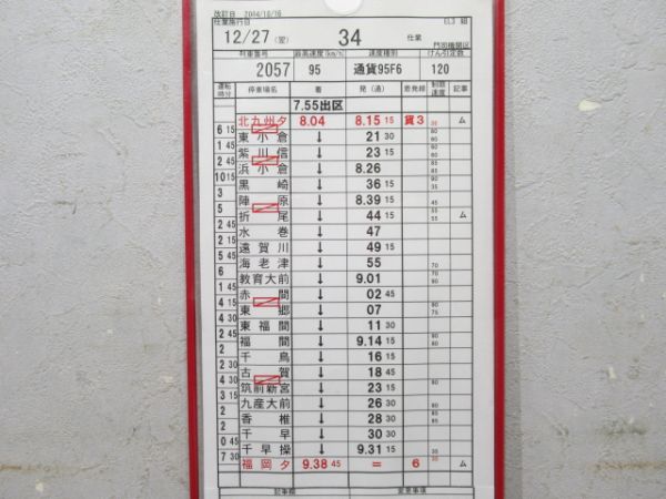 門司機関区 EL 34仕業 4枚組 揃い (彗星・なは・あかつき)
