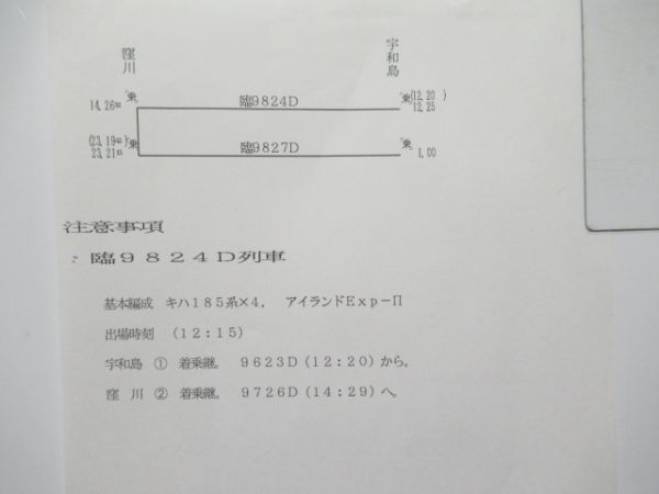 宇和島運転区　臨6661行路揃い「キハ185系アイランドEXP」